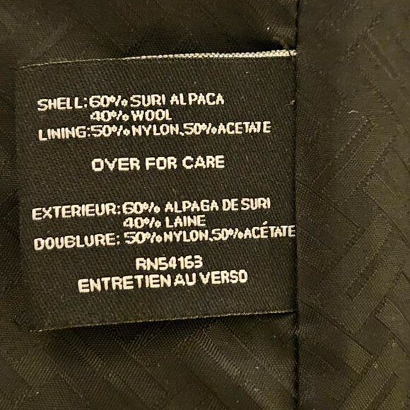 Cole Haan Black Wool Coat - Picture 8 of 9